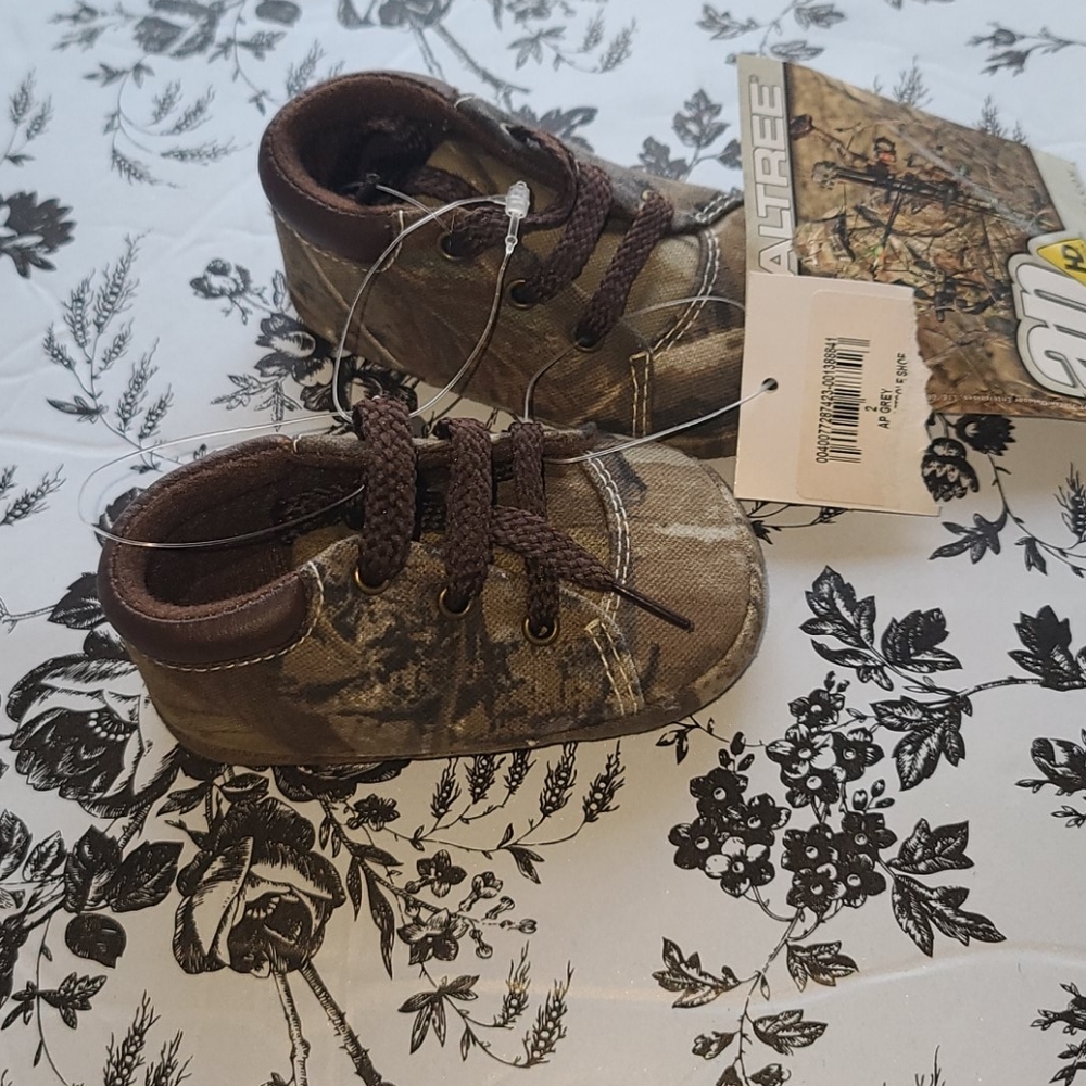 Adorable AP Realtree Baby Tie Camo Soft Shoes -2